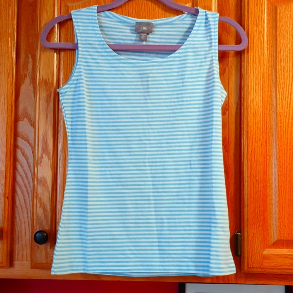 J Jill size xs petite blue and white striped tank